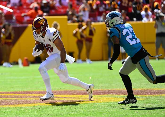 Washington Commanders wide receiver Kyric McGowan